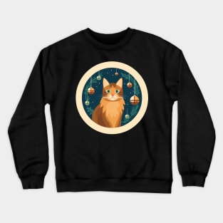 Somali Cat Xmas Ornament, Love Cats Crewneck Sweatshirt